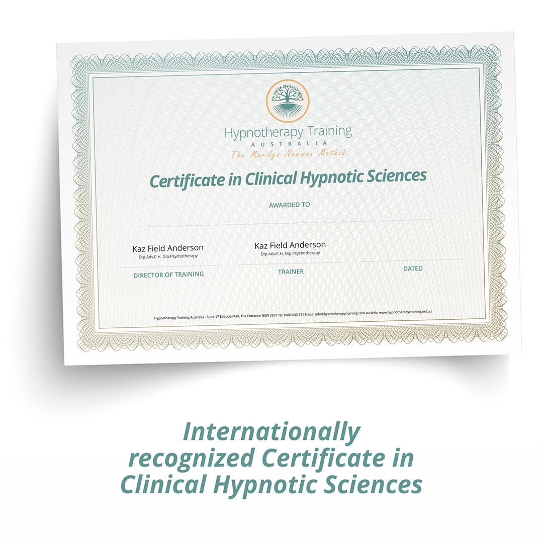 clinical hypnotherapy certificate